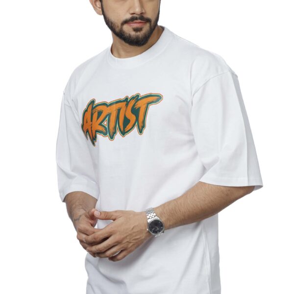 Artist White Oversize Tshirt Men