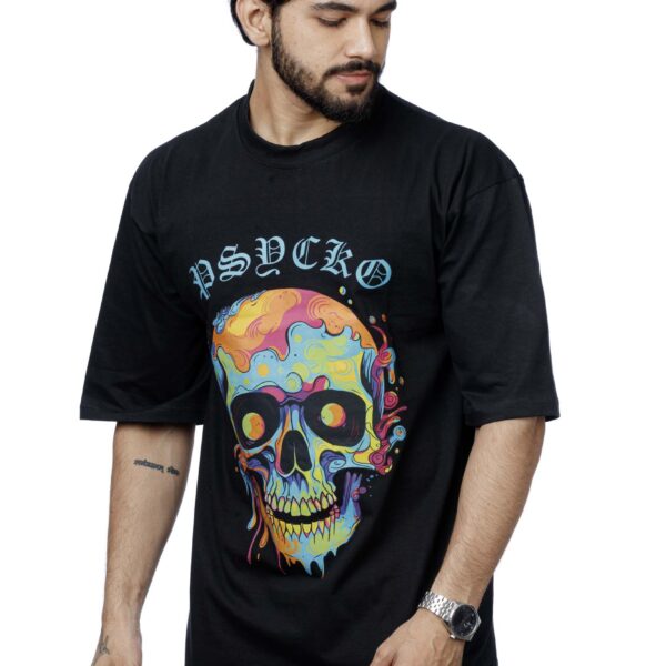 Black Skull Oversize Men Tshirt